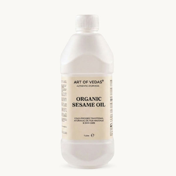 Art of Vedas Huile de sésame biologique, 1 litre, huile pure